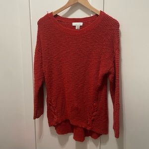Christopher & Banks 100% Cotton Orange‎ Sweater Size Medium
